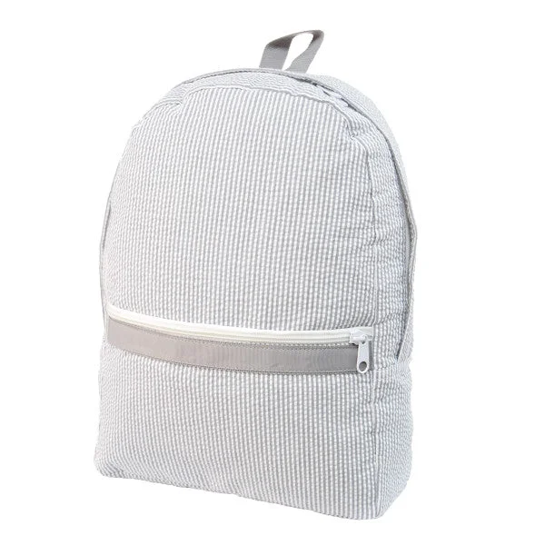 Price Drop Gray Seersucker Backpack