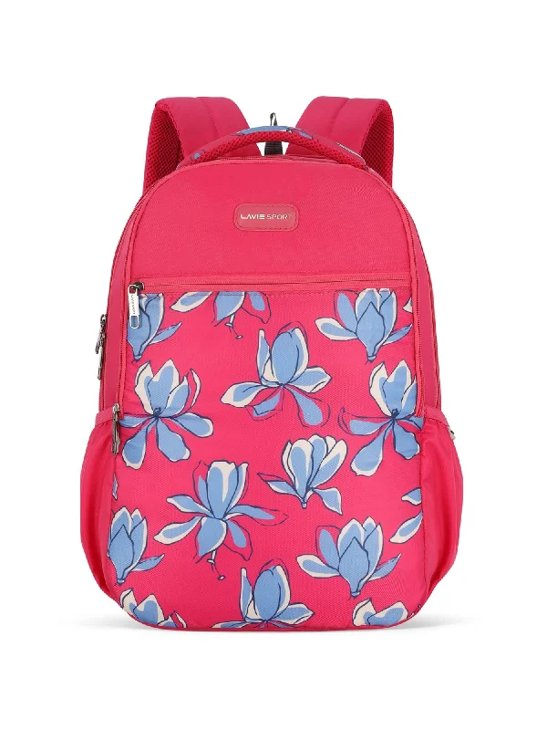 Bonus Savings Lavie Sport Bloomy 26L Floral Printed School Backpack for Girls Magenta