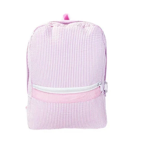Savings Galore Mini Pink Seersucker Backpack