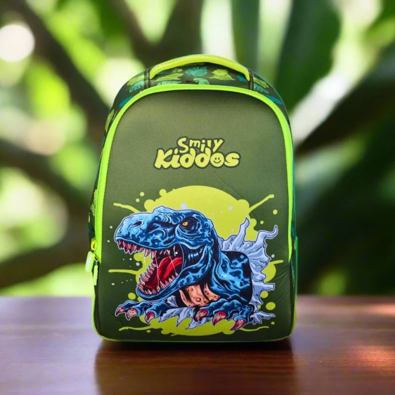 Clearance Event Smily kiddos Roaring Dino Neoprene Junior Backpack (12L) – Green